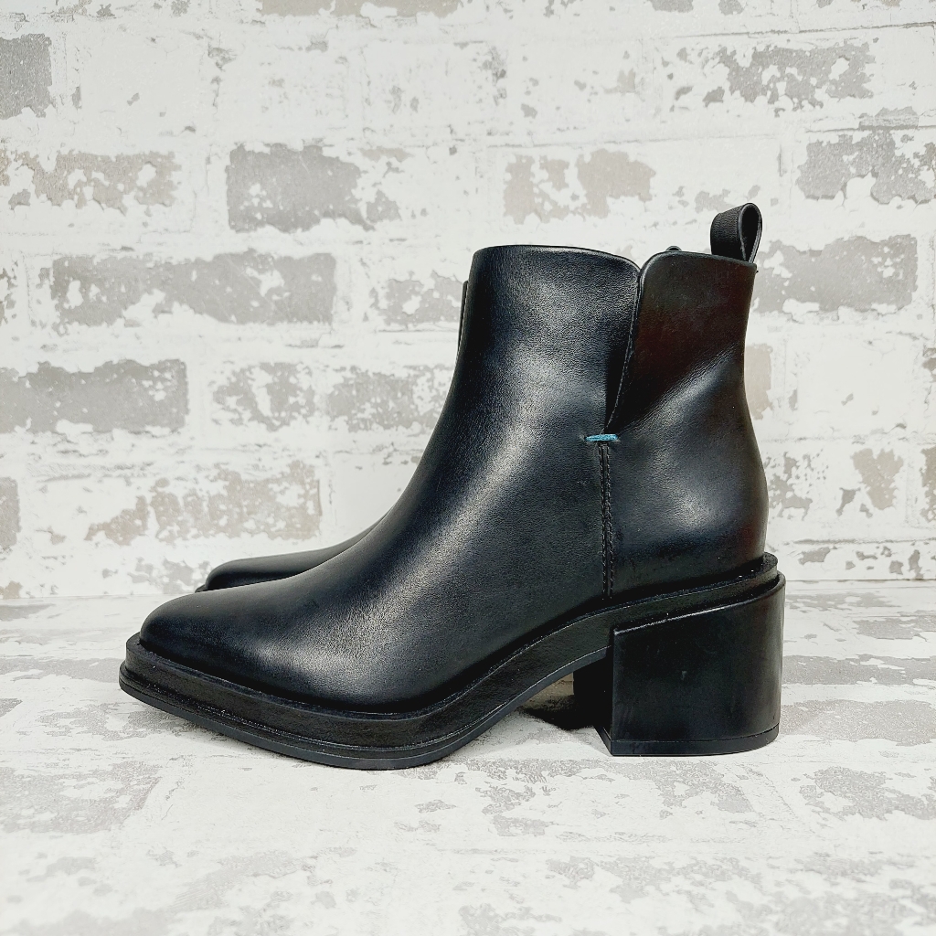 Franco Sarto Black Ankle Boots Real Leather
